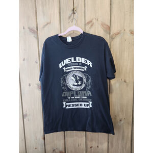Black Welder T-Shirt, Size Large, Preowned